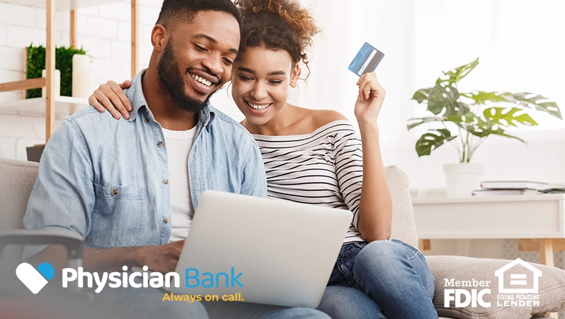 Couple improving their credit score